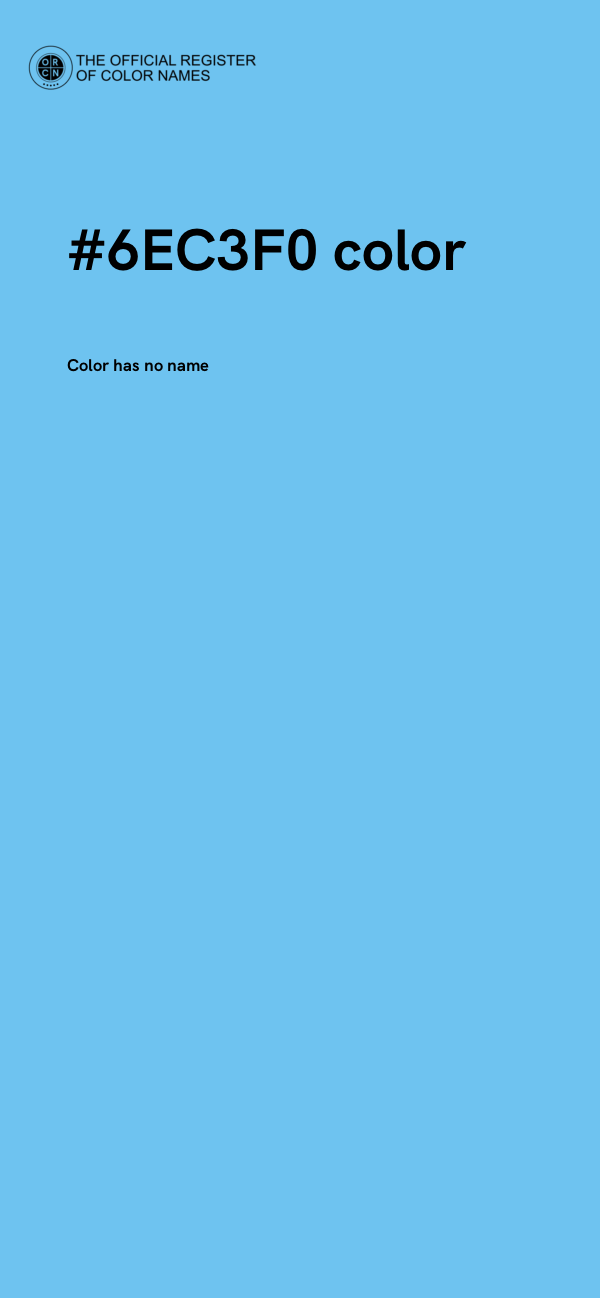 #6EC3F0 color image