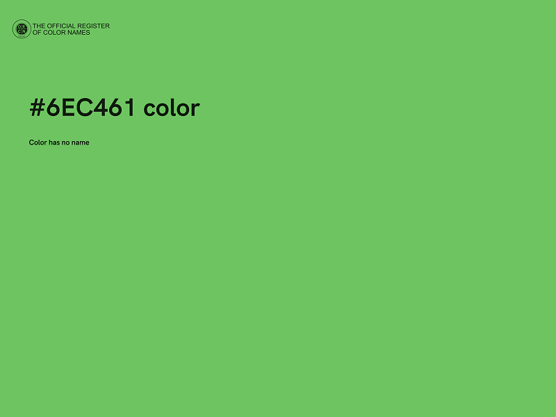 #6EC461 color image