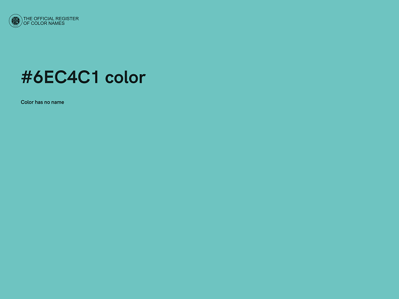 #6EC4C1 color image