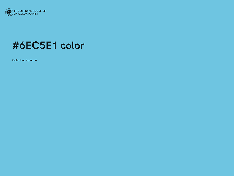 #6EC5E1 color image