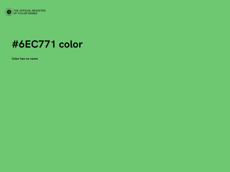 #6EC771 color image