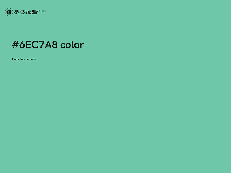 #6EC7A8 color image