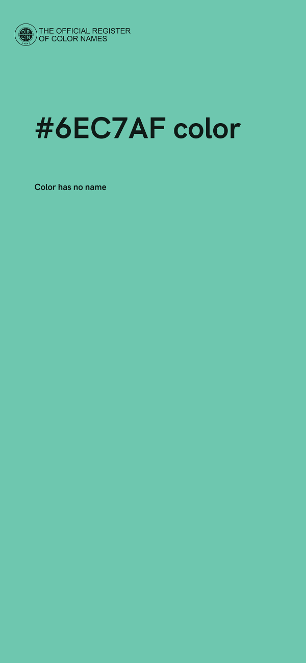 #6EC7AF color image