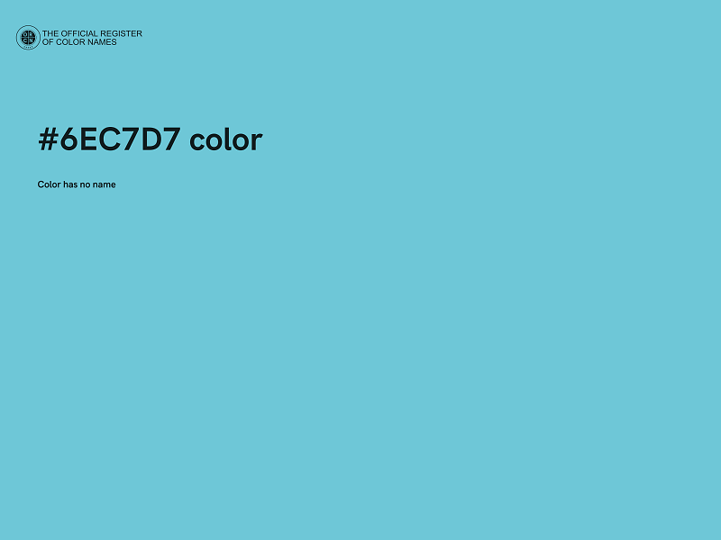 #6EC7D7 color image