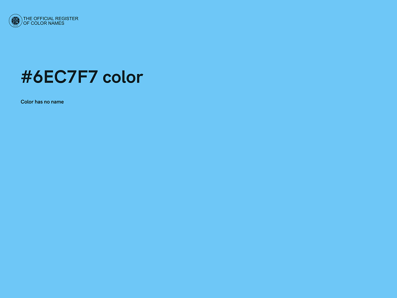 #6EC7F7 color image