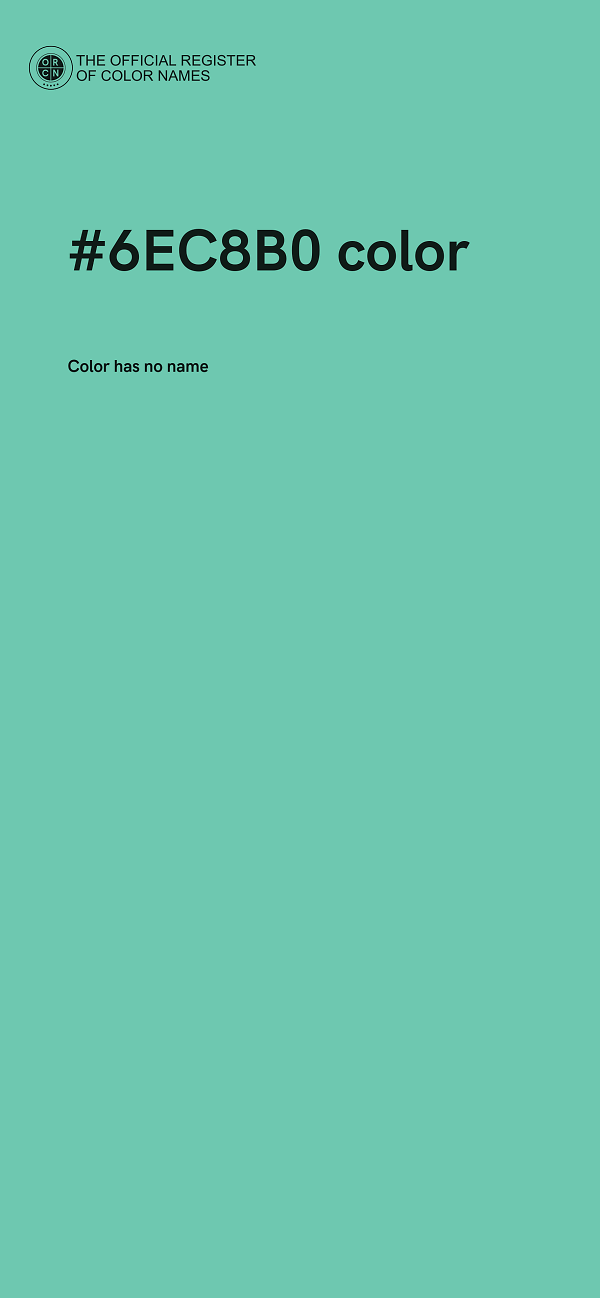 #6EC8B0 color image