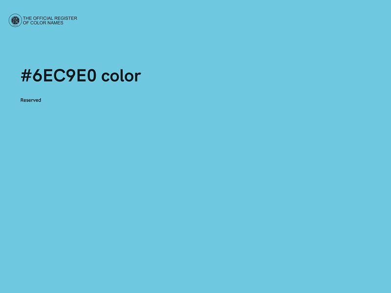 #6EC9E0 color image