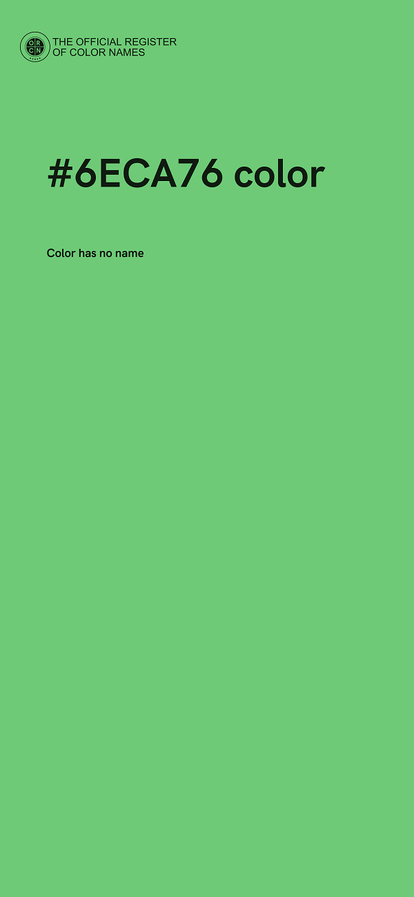 #6ECA76 color image