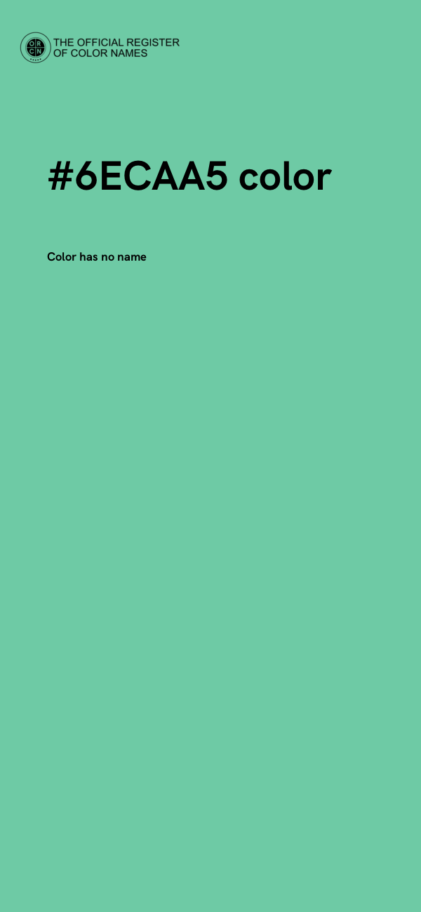 #6ECAA5 color image