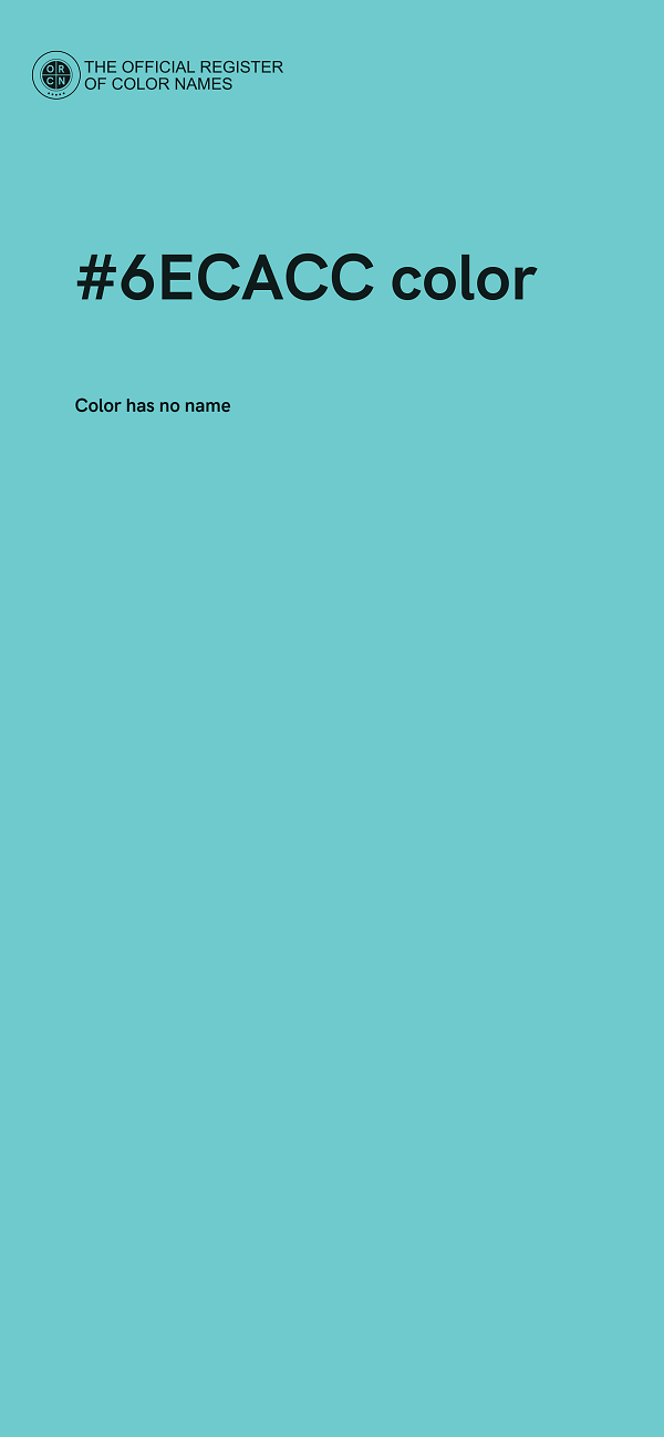 #6ECACC color image