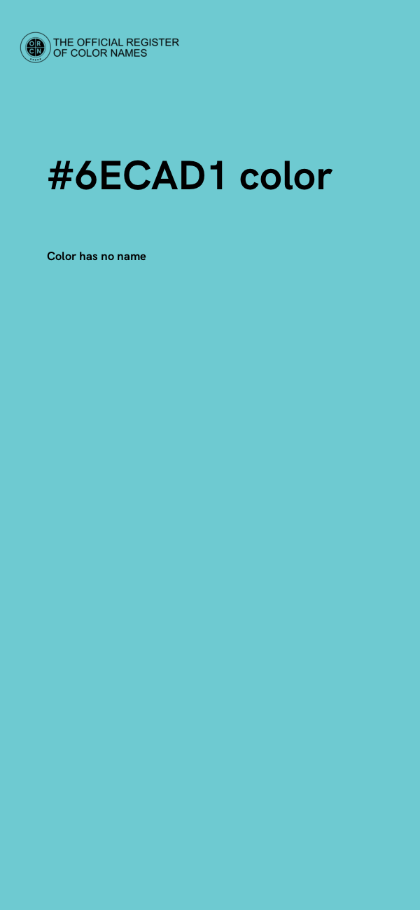 #6ECAD1 color image