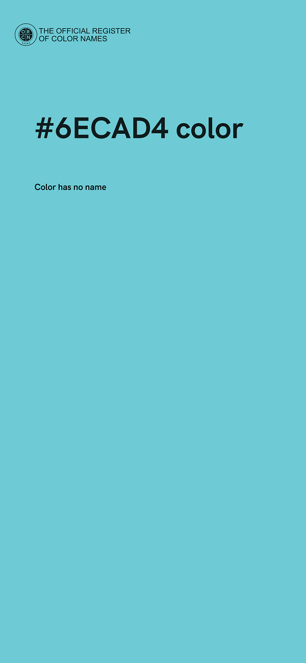 #6ECAD4 color image