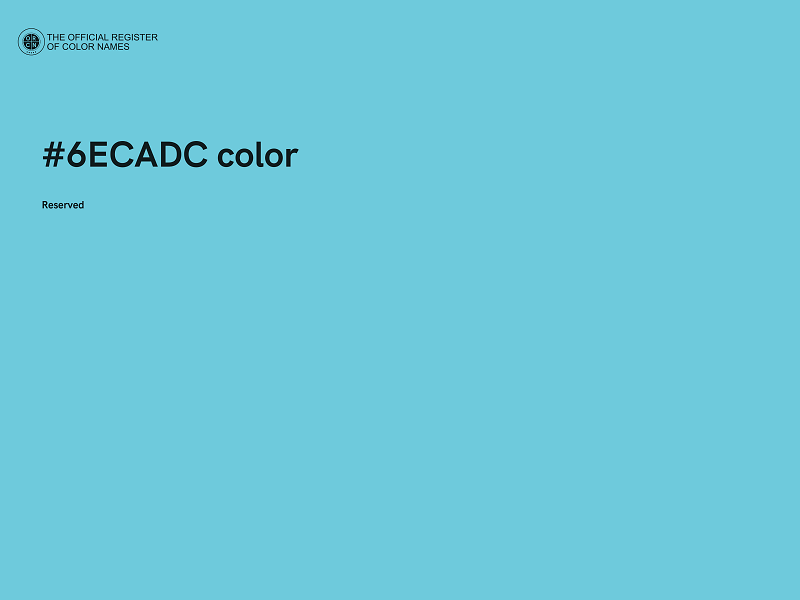 #6ECADC color image