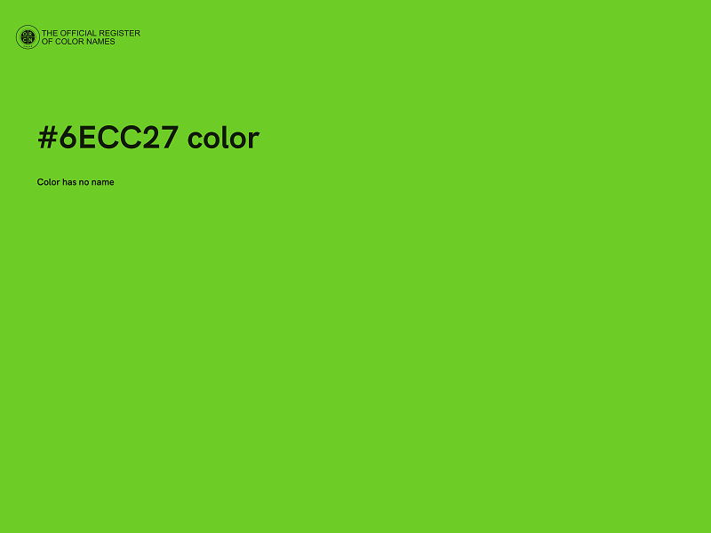 #6ECC27 color image