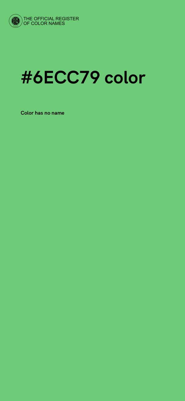 #6ECC79 color image