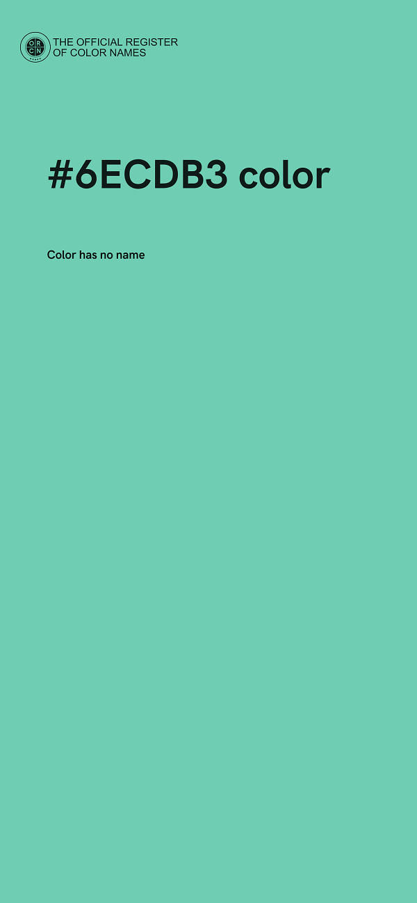 #6ECDB3 color image