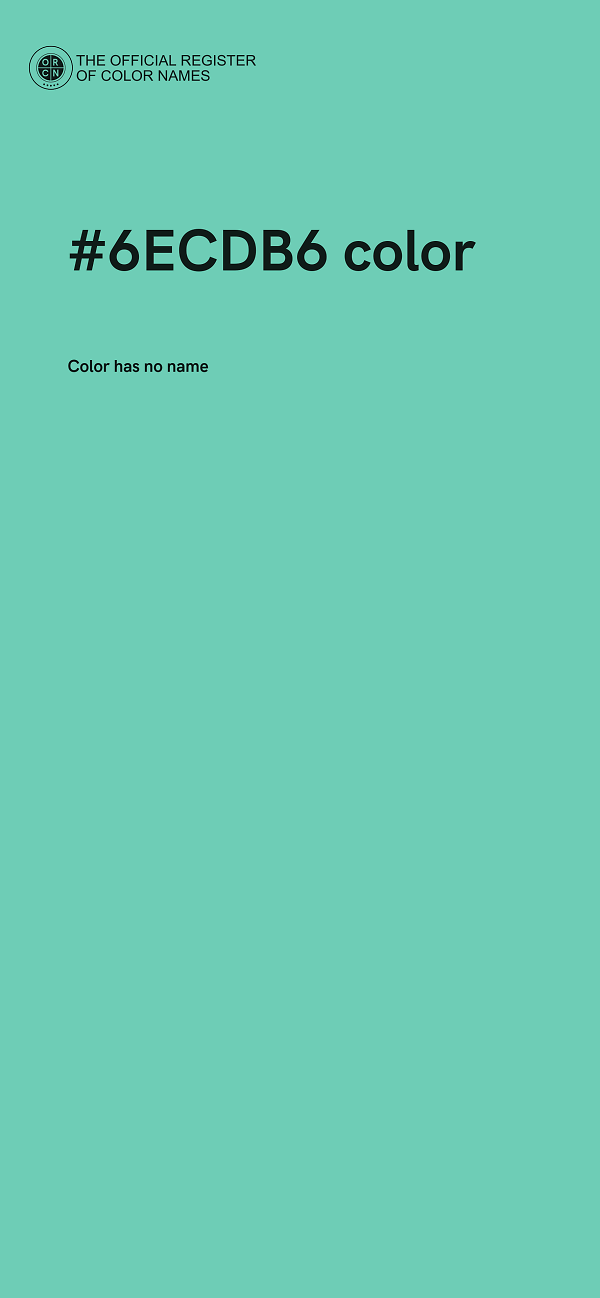 #6ECDB6 color image