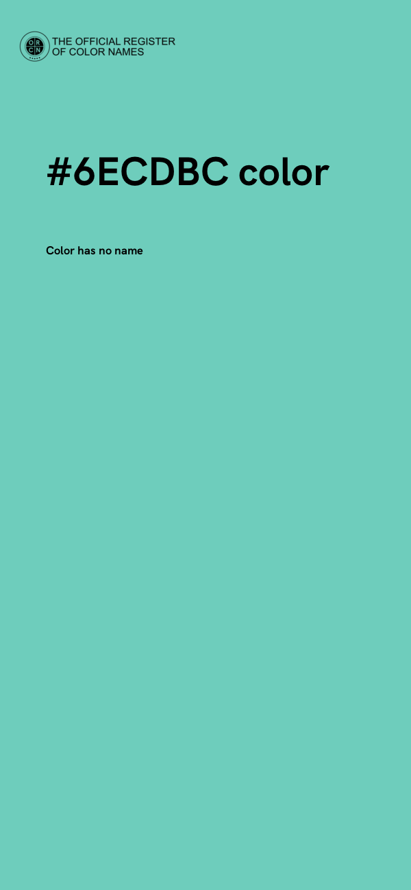 #6ECDBC color image