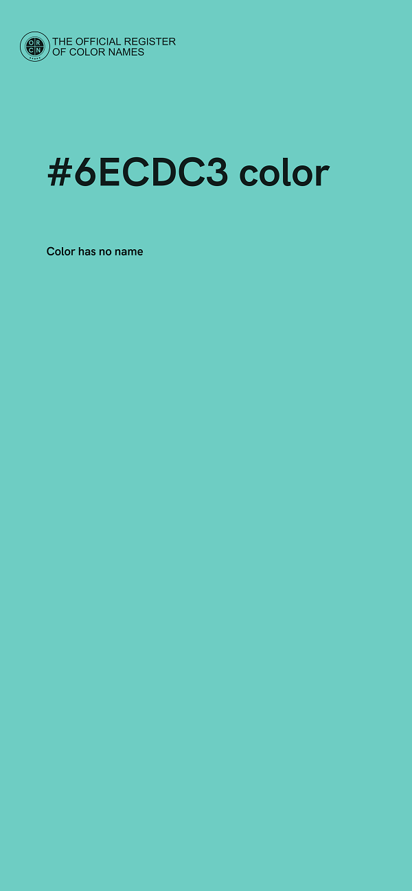 #6ECDC3 color image