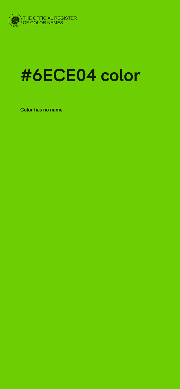 #6ECE04 color image
