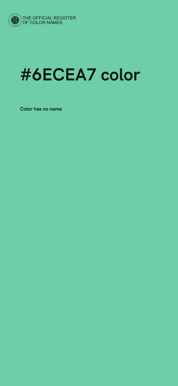 #6ECEA7 color image