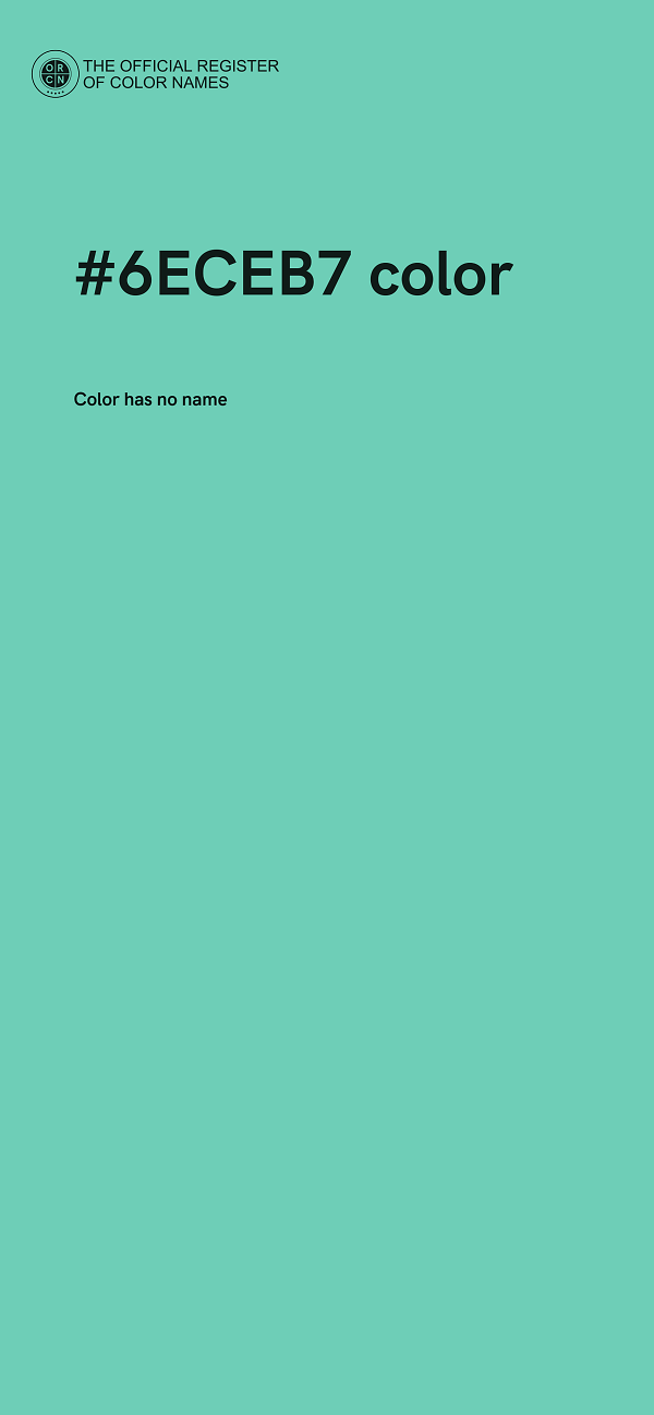 #6ECEB7 color image