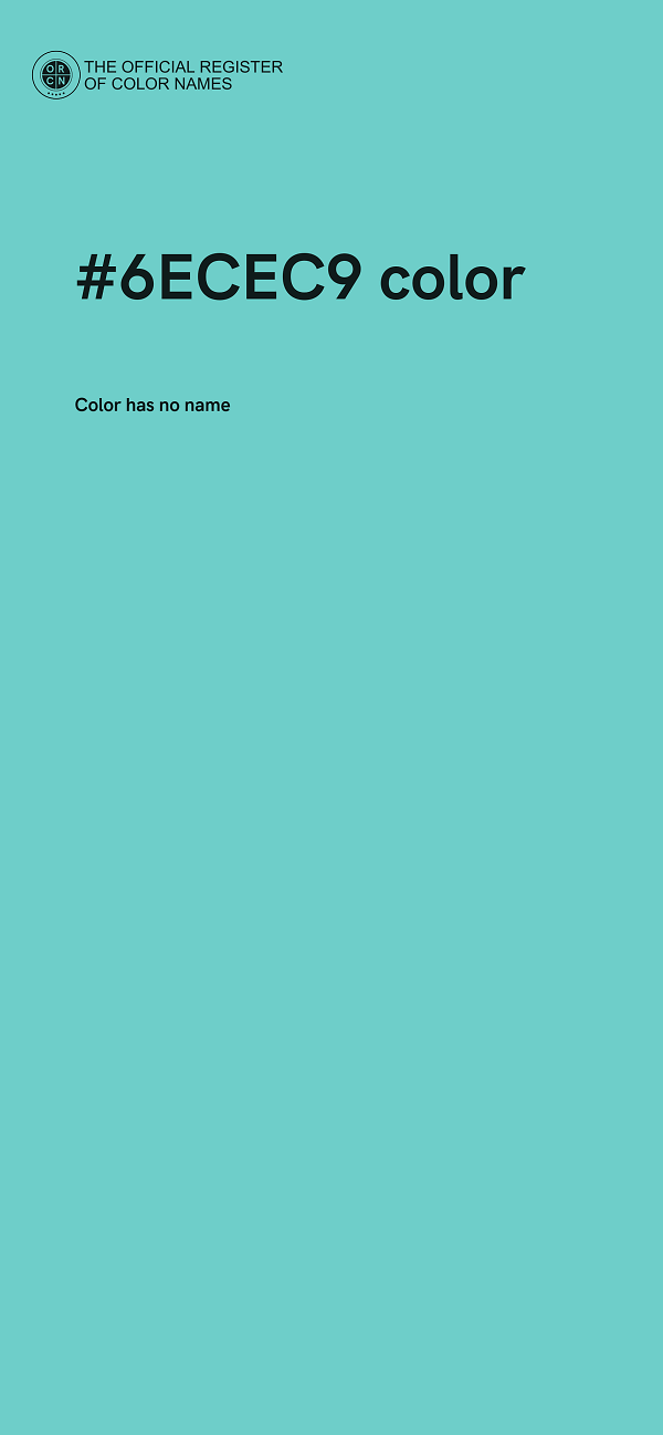 #6ECEC9 color image