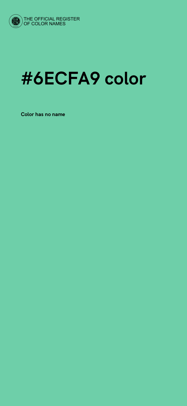 #6ECFA9 color image