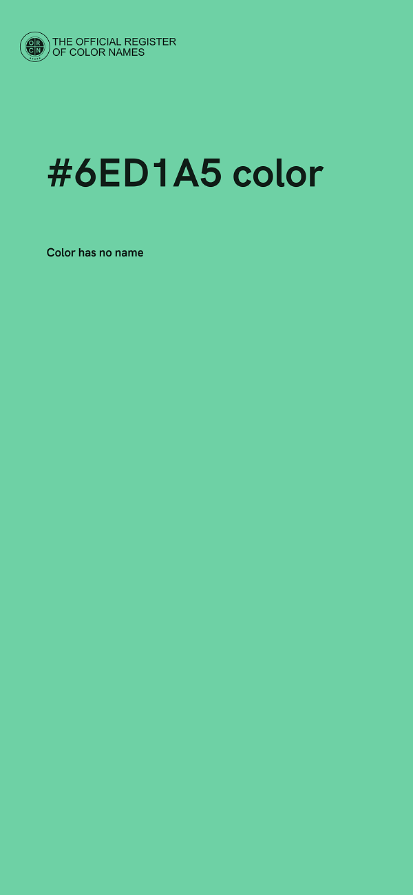 #6ED1A5 color image