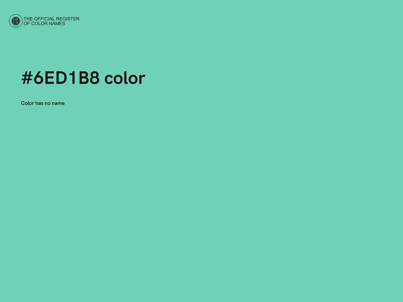 #6ED1B8 color image