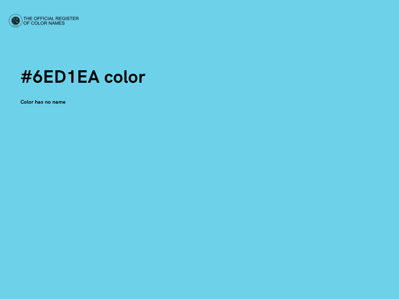 #6ED1EA color image