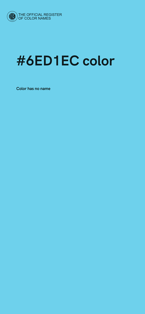 #6ED1EC color image