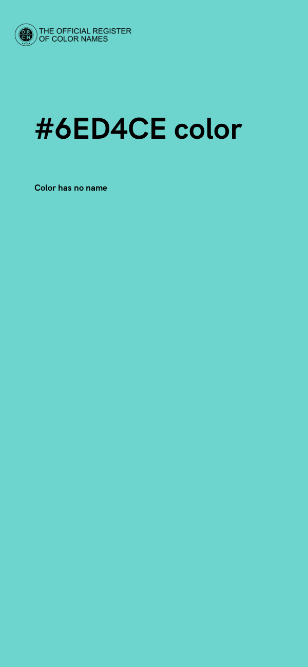 #6ED4CE color image
