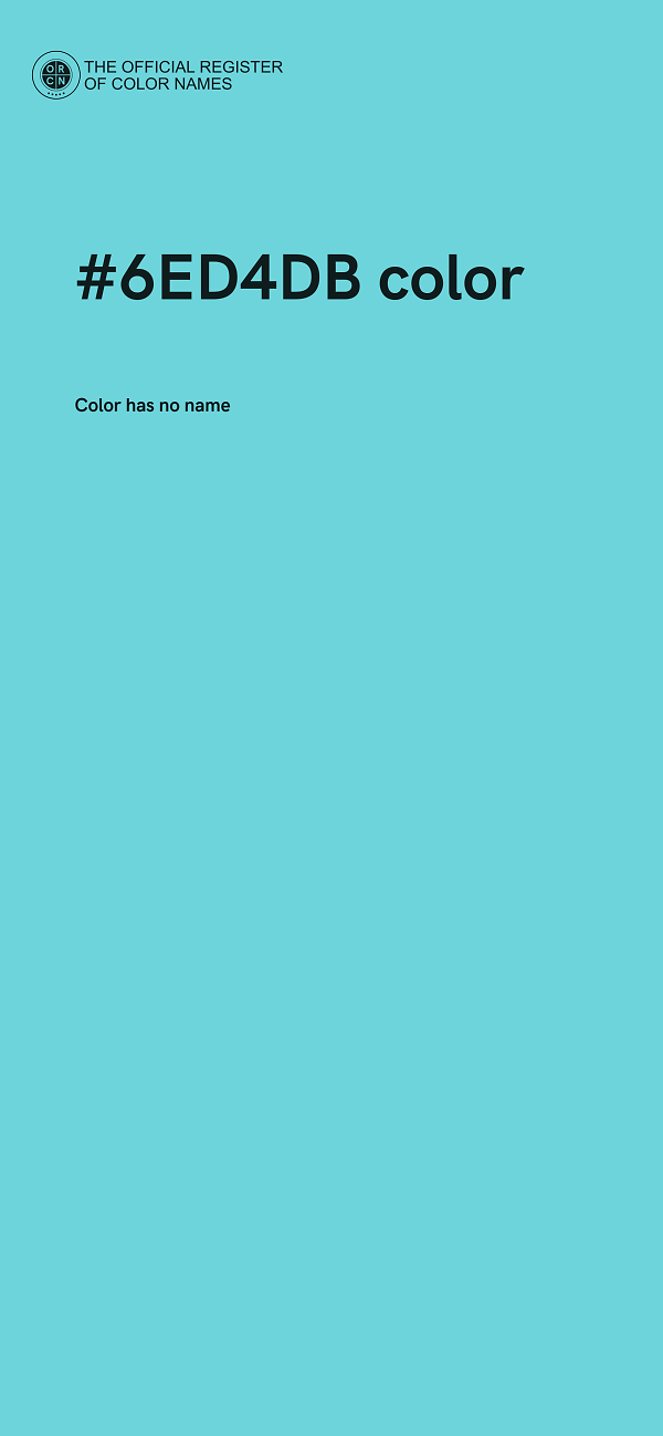 #6ED4DB color image