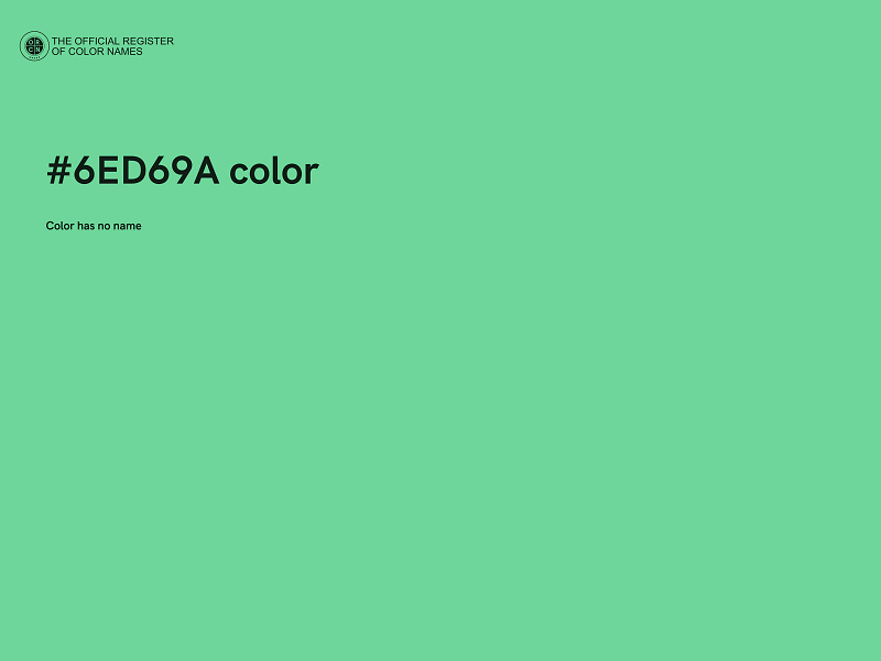 #6ED69A color image