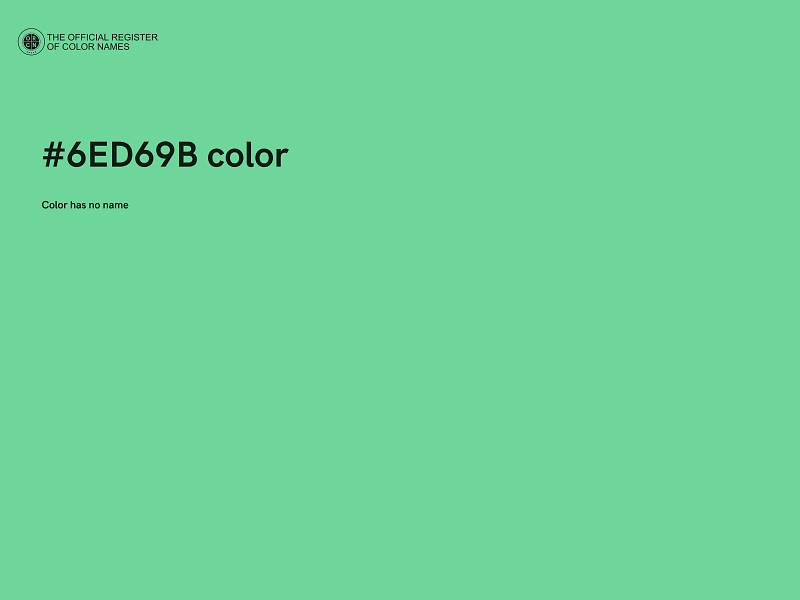 #6ED69B color image