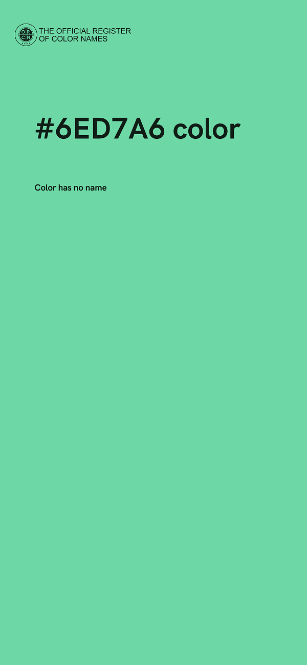 #6ED7A6 color image