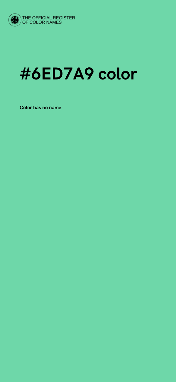 #6ED7A9 color image