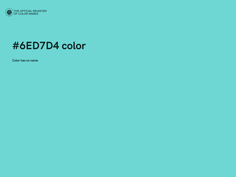 #6ED7D4 color image