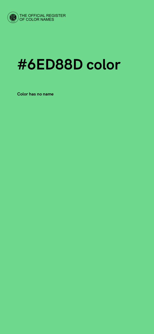 #6ED88D color image