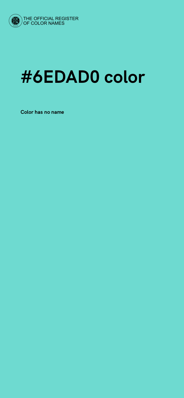 #6EDAD0 color image