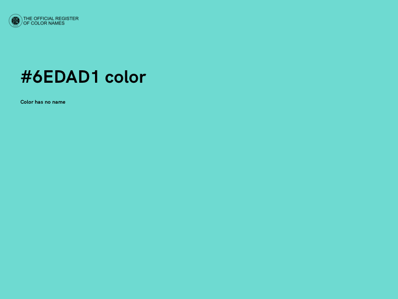 #6EDAD1 color image