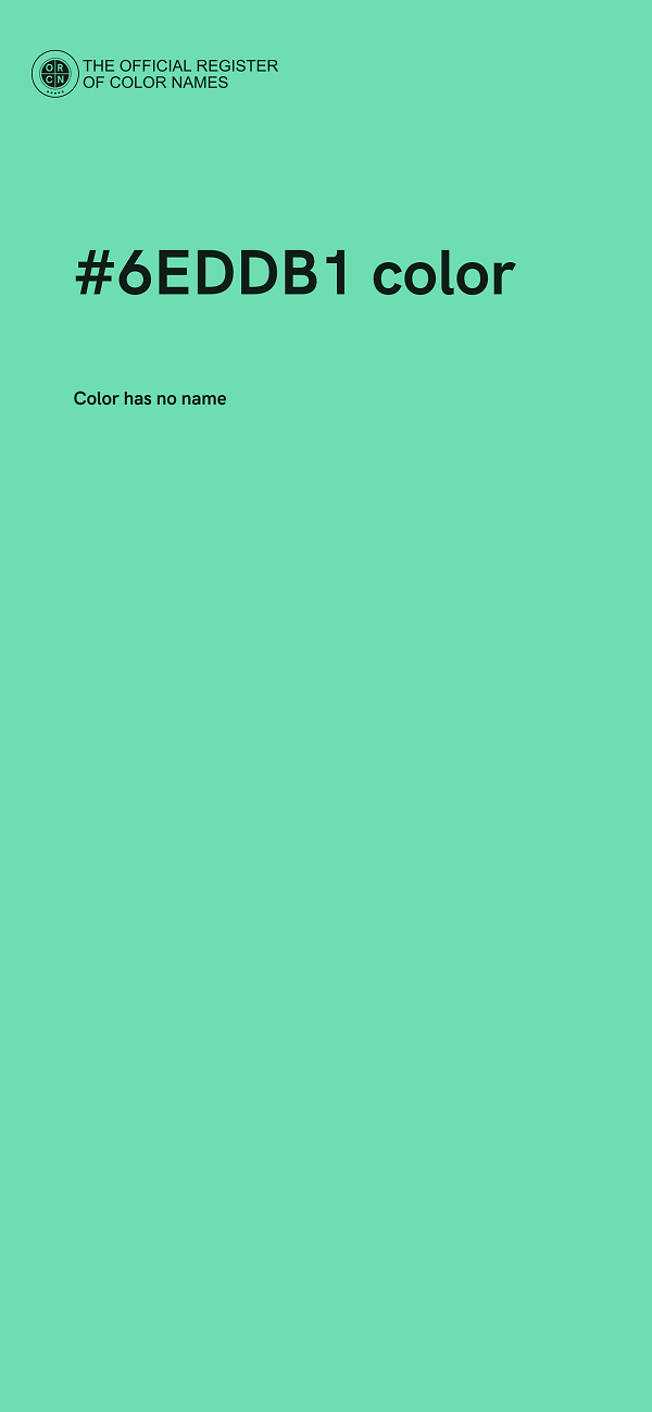 #6EDDB1 color image