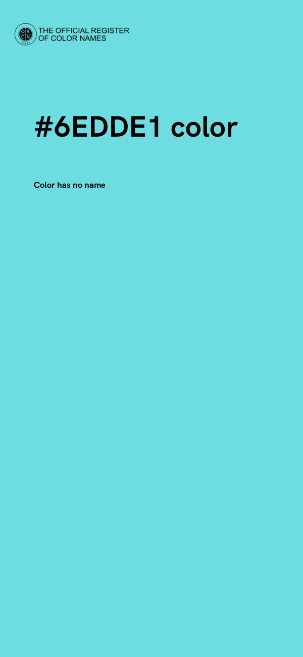 #6EDDE1 color image