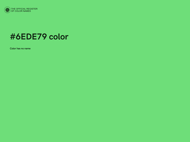 #6EDE79 color image