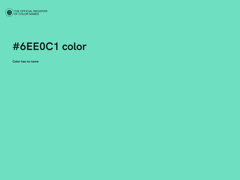 #6EE0C1 color image