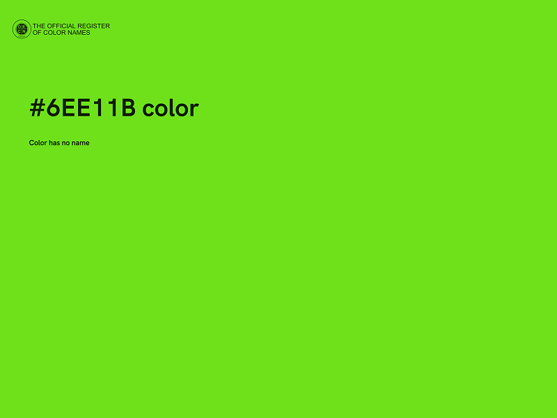 #6EE11B color image