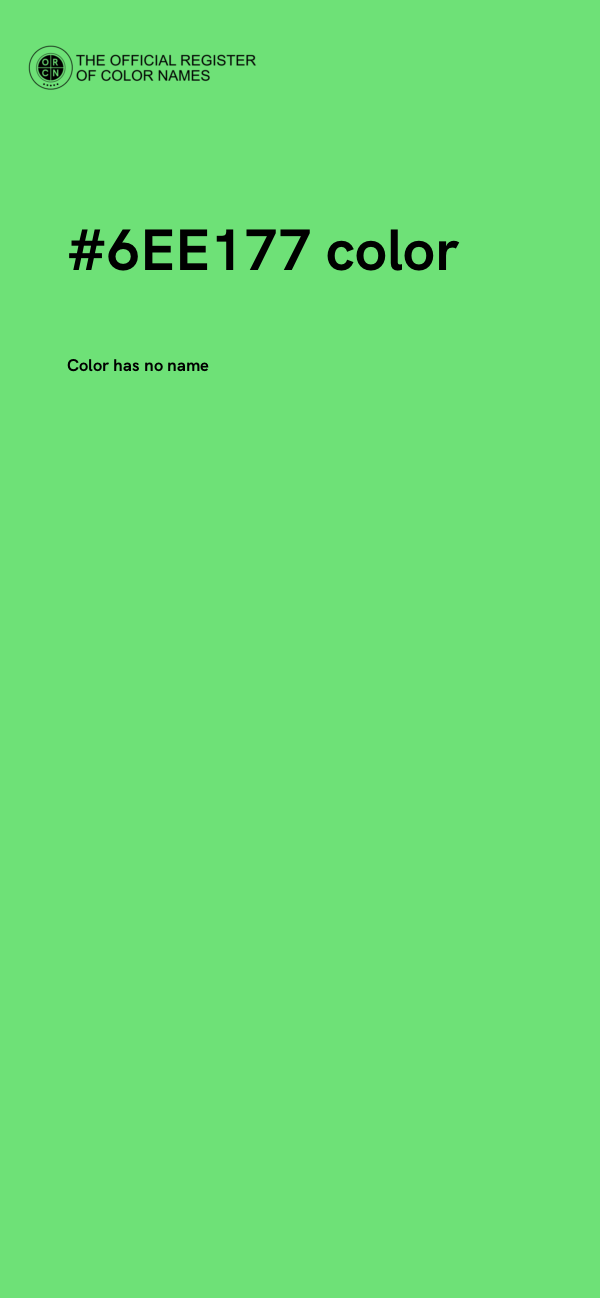 #6EE177 color image