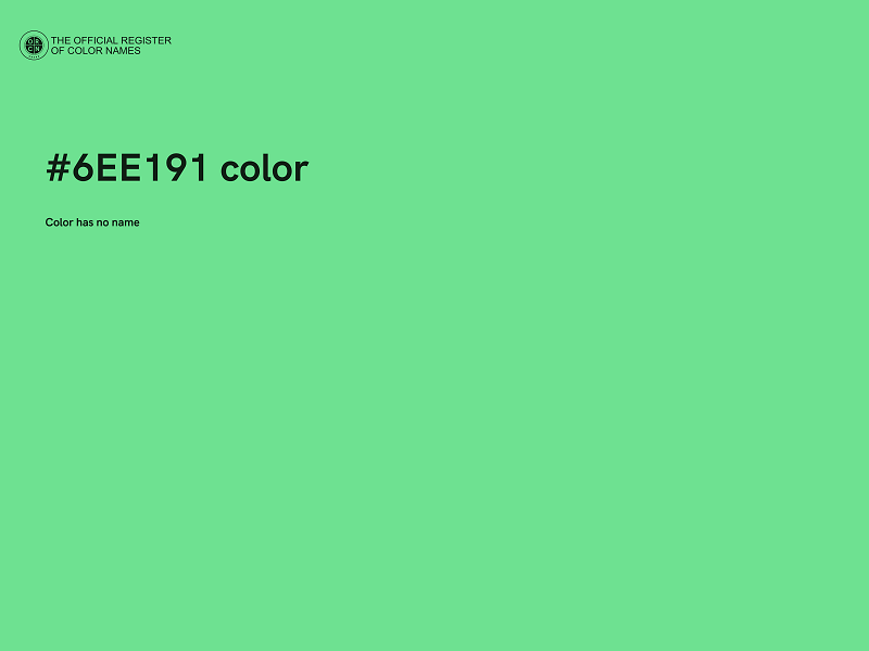 #6EE191 color image