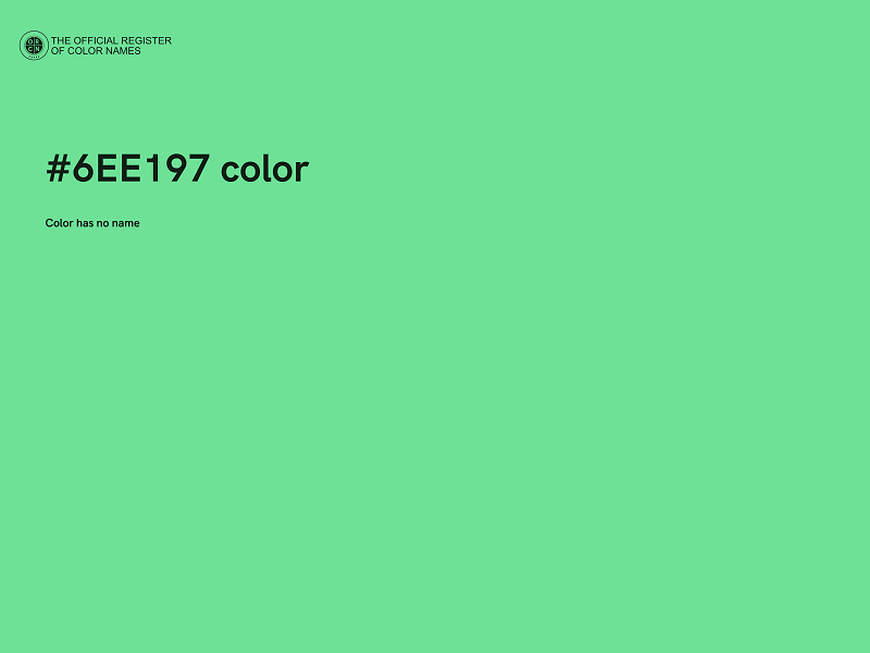 #6EE197 color image